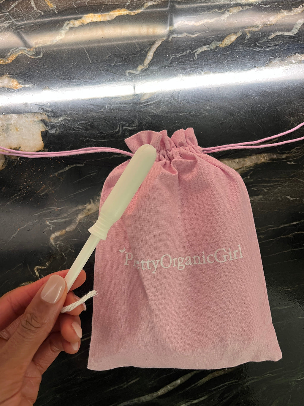 LIMITED EDITION Bundle- Organic Cotton Biodegradable Smooth Applicator Tampons + Thong Liner-   14 ct  tampons + 20 ct liner